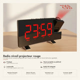 Radio réveil projecteur rouge