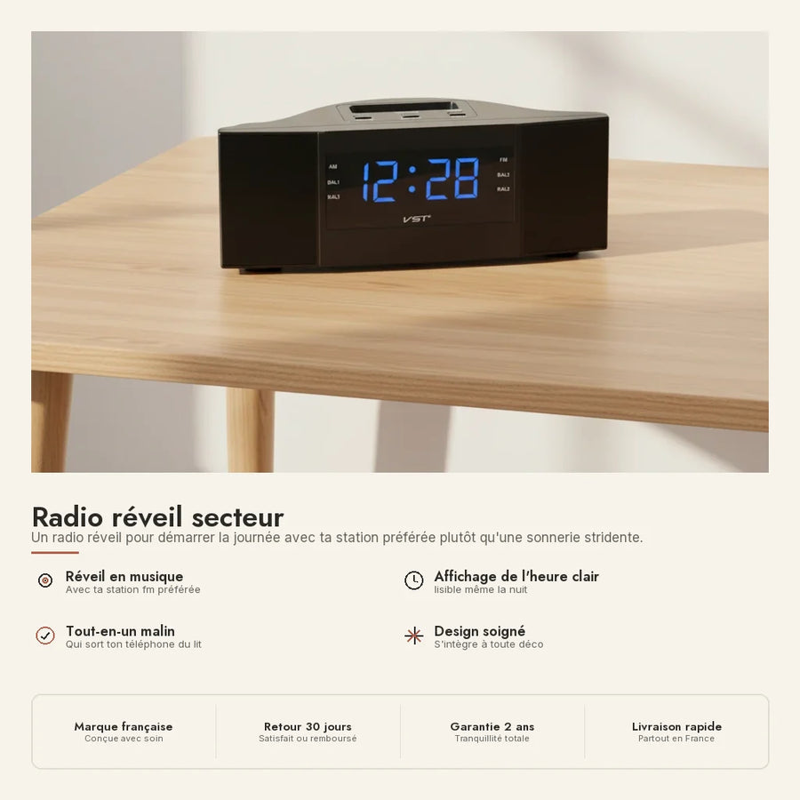 Radio réveil secteur