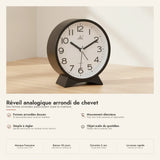 Réveil analogique arrondi de chevet