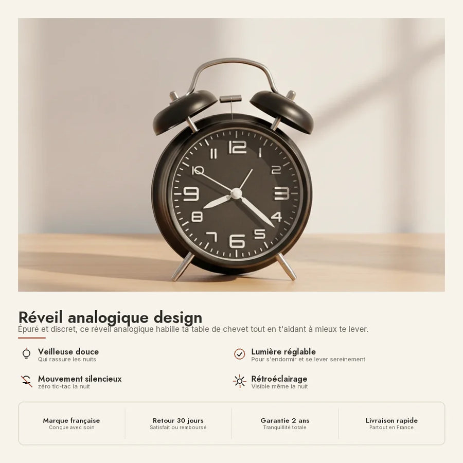 Réveil analogique design