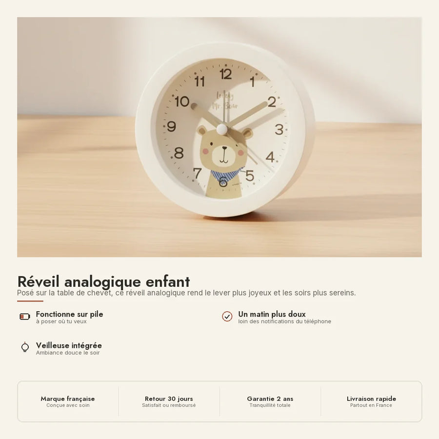 Réveil analogique enfant