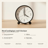 Réveil analogique rond classique
