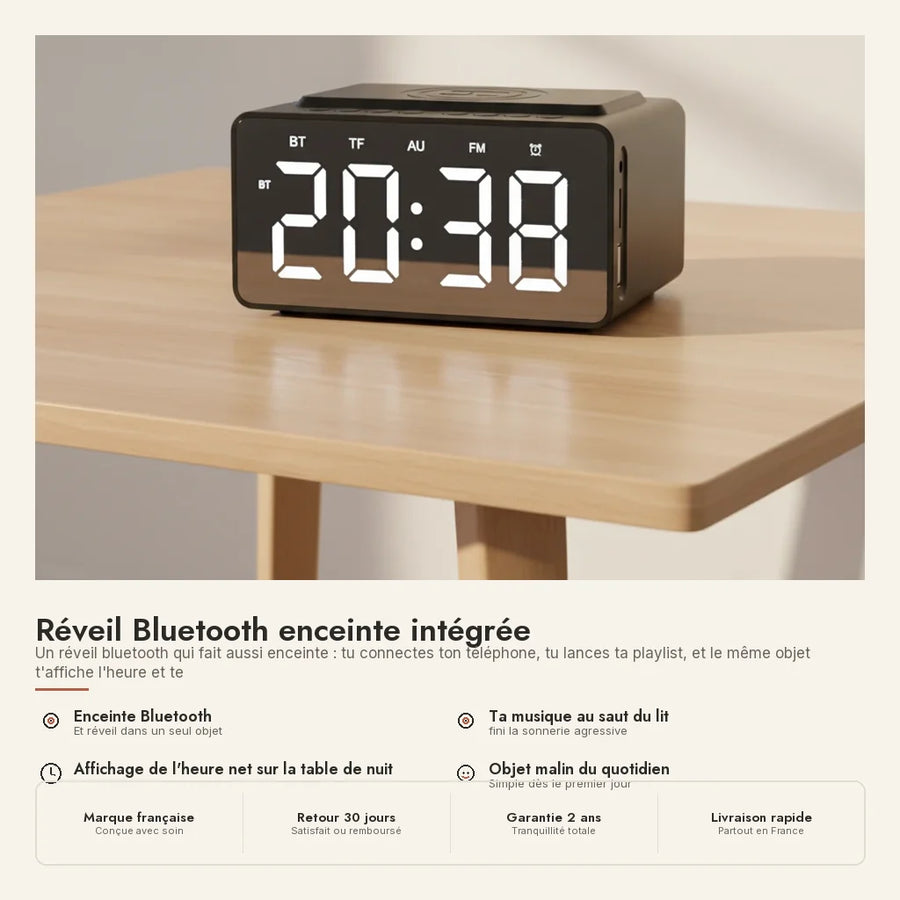 Réveil Bluetooth enceinte intégrée