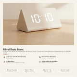 Réveil bois blanc