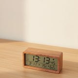 Réveil bois rectangulaire numérique