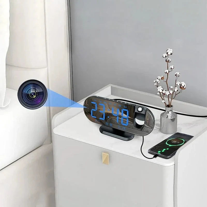 Réveil caméra espion 2 en 1, l'heure et la surveillance