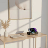 Réveil chargeur induction enceinte veilleuse
