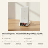 Réveil chargeur induction tout-en-un