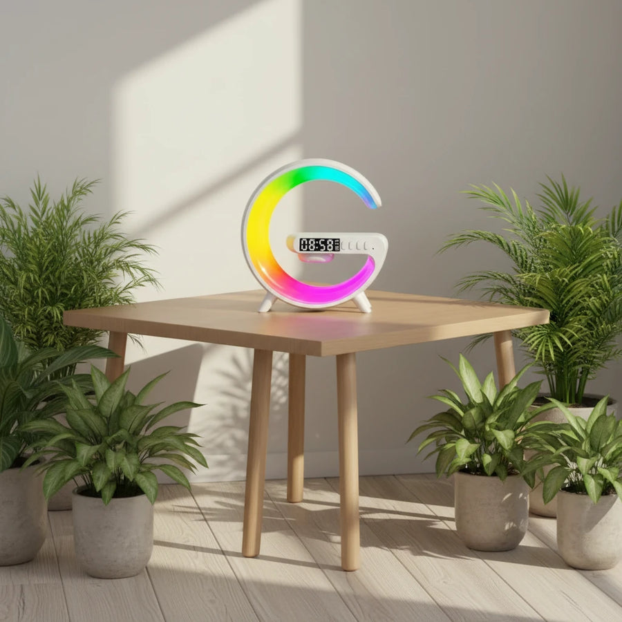 Réveil chargeur induction lampe