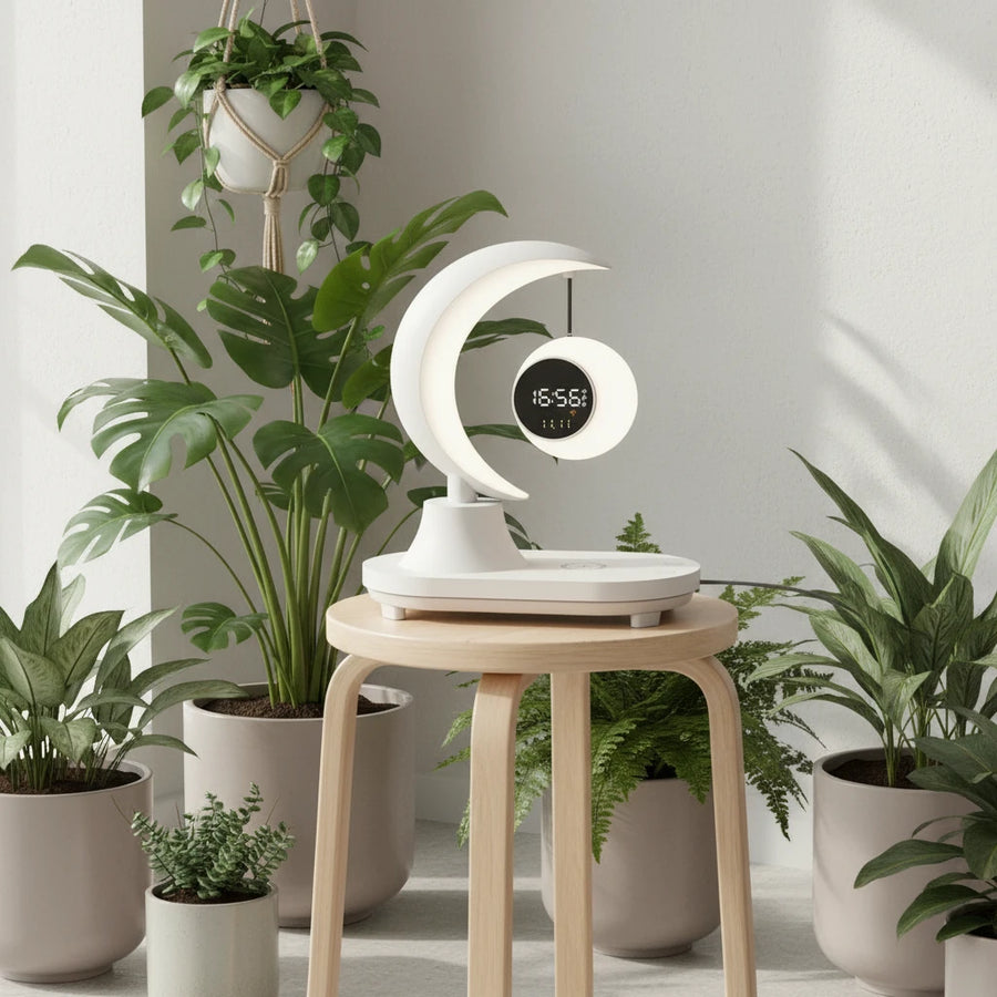 Réveil chargeur induction lampe jour nuit