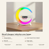 Réveil chargeur induction lampe
