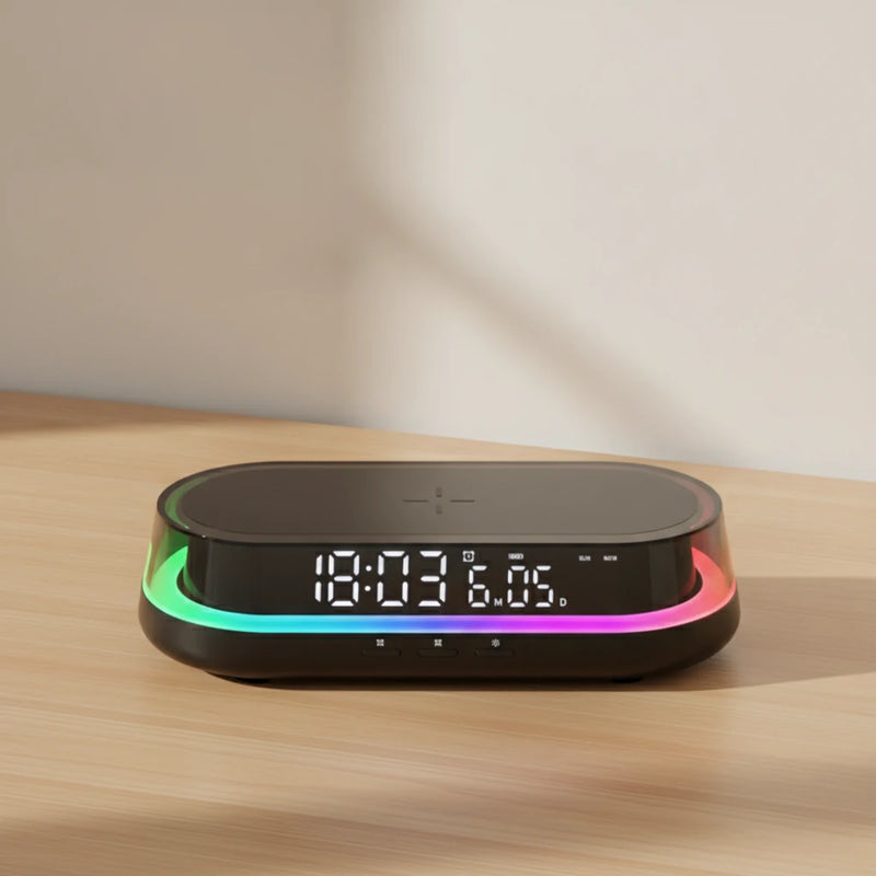 Réveil chargeur induction lumineux