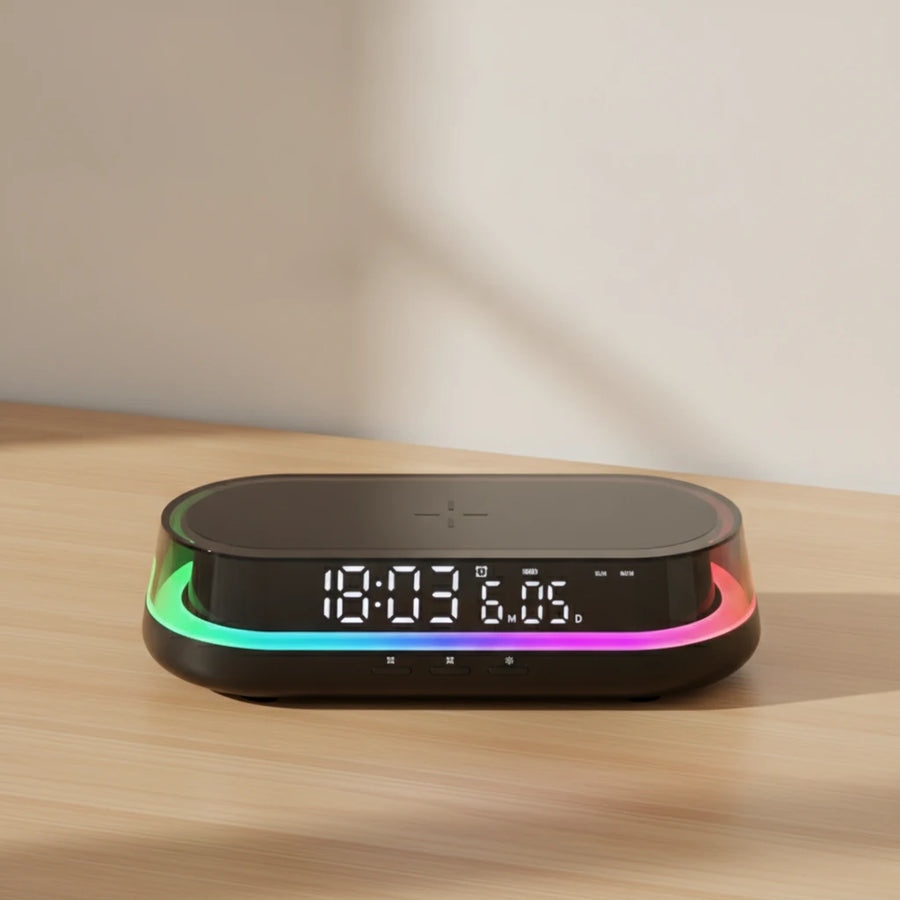 Réveil chargeur induction lumineux