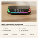 Réveil chargeur induction lumineux