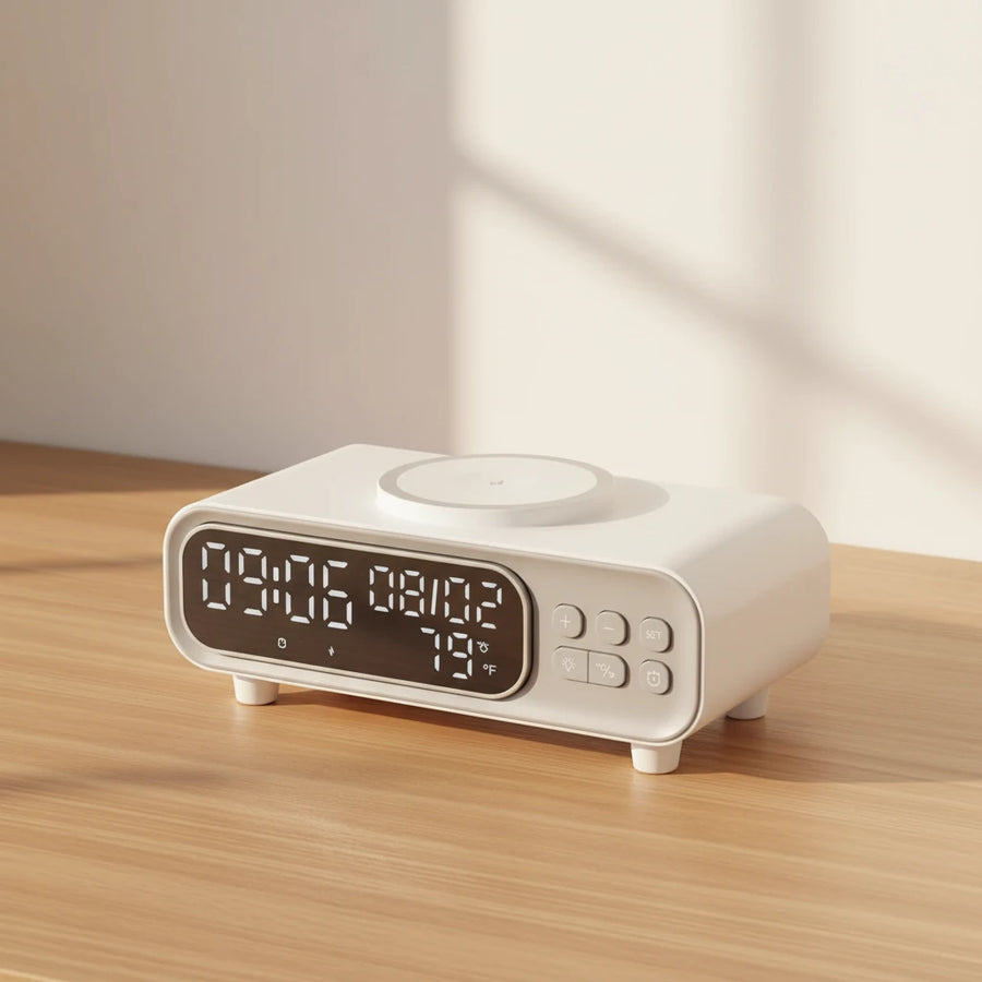 Réveil chargeur induction moderne de chevet