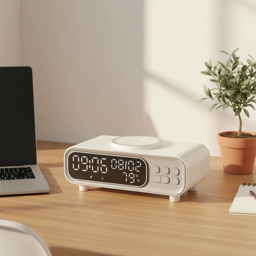 Réveil chargeur induction moderne de chevet