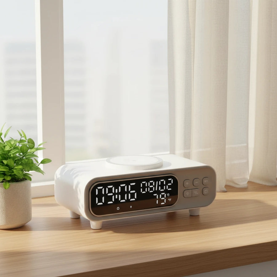 Réveil chargeur induction moderne de chevet
