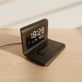 Réveil chargeur induction avec radio, date et température