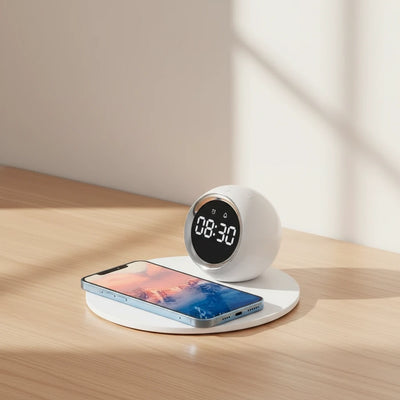 Réveil chargeur induction table de nuit