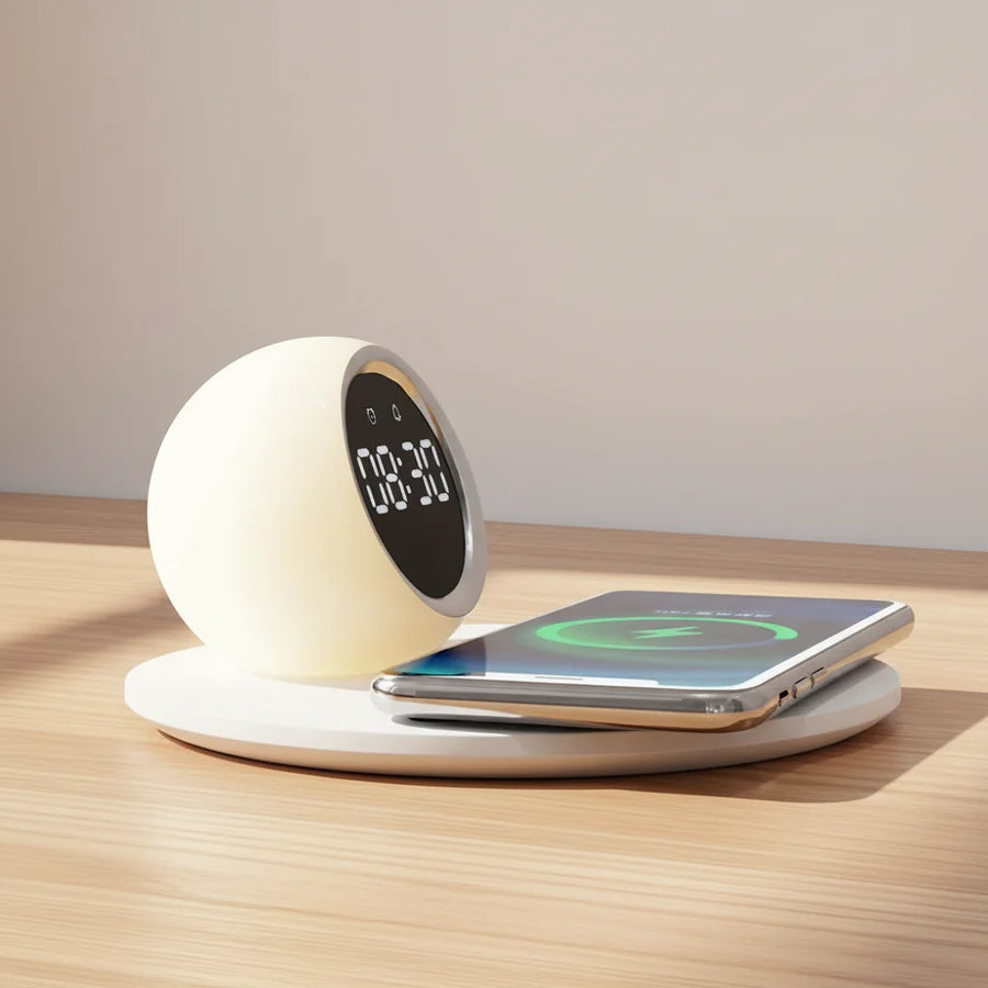 Réveil chargeur induction table de nuit