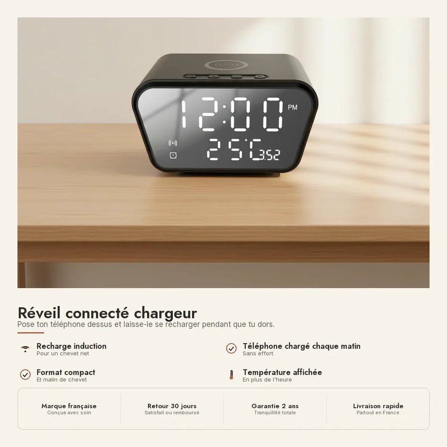 Réveil connecté chargeur