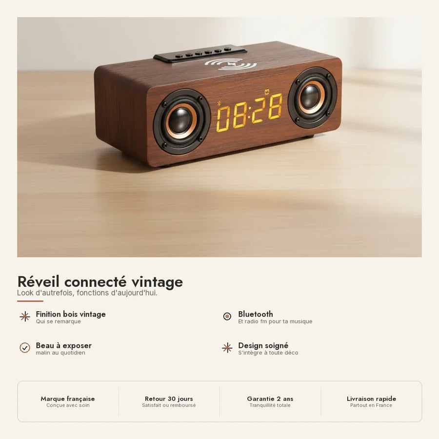 Réveil connecté vintage