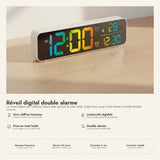 Réveil digital double alarme
