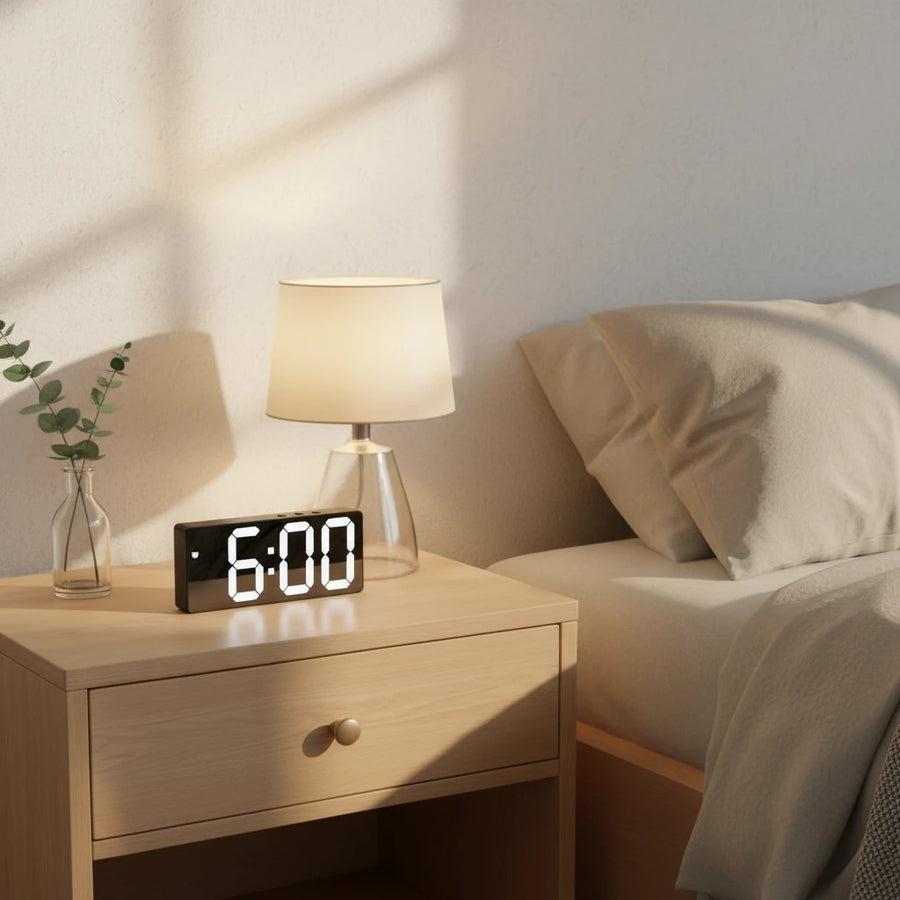Réveil digital lumineux à grands chiffres