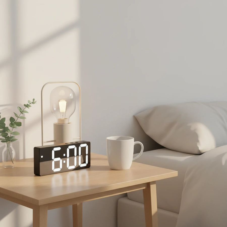 Réveil digital lumineux à grands chiffres