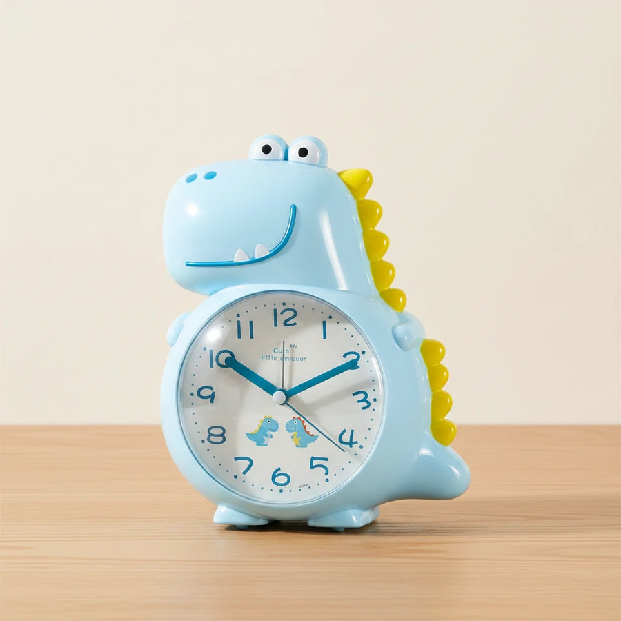 Réveil dinosaure analogique bleu