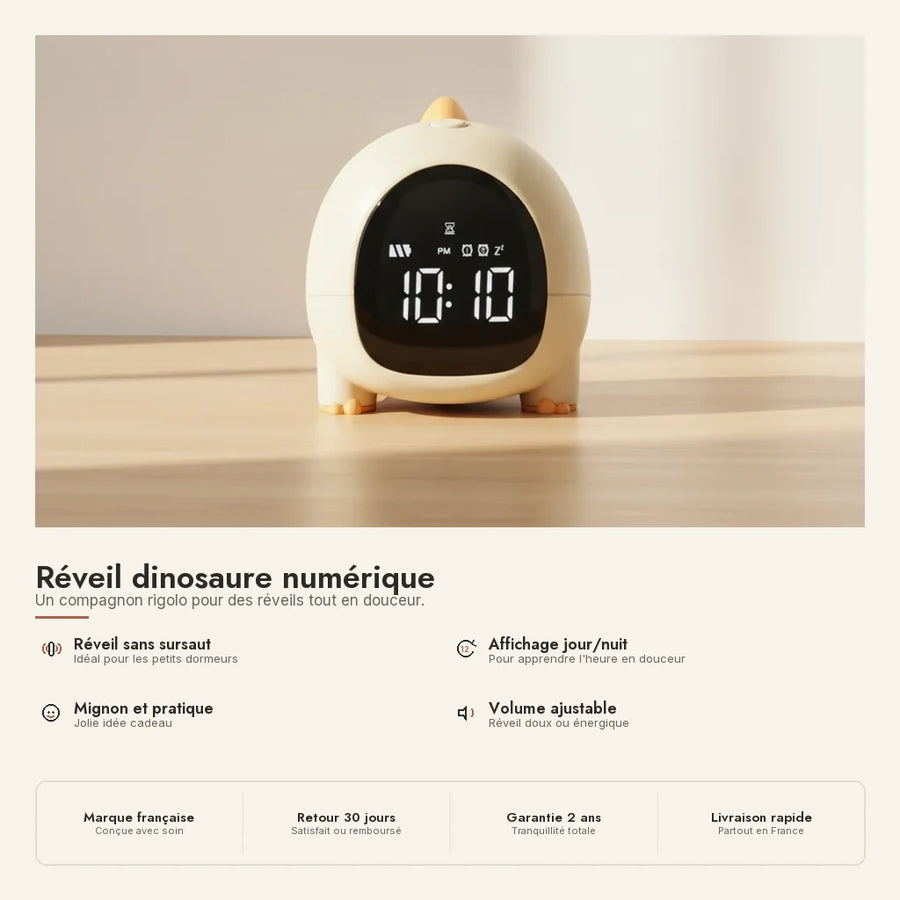Réveil dinosaure numérique