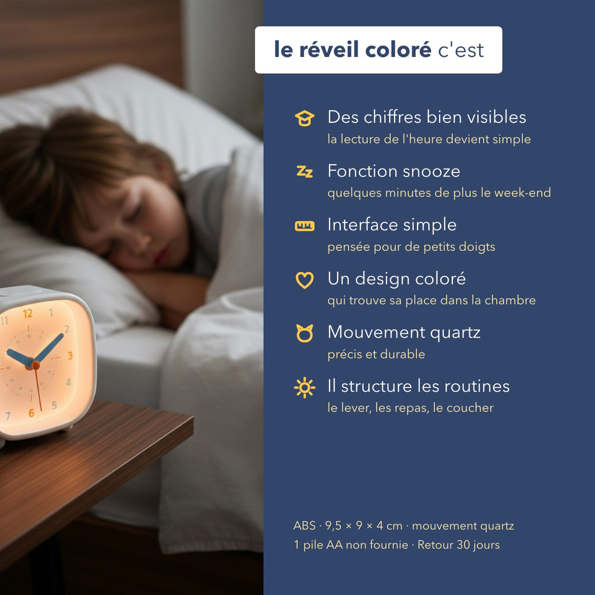 Les caractéristiques du réveil éducatif coloré pour enfant