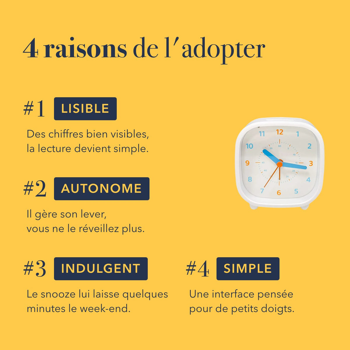 Quatre raisons d'adopter le réveil éducatif coloré pour enfant