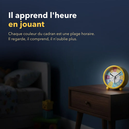 Réveil éducatif enfant en situation dans une chambre d'enfant