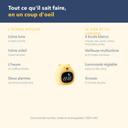 Tout ce que fait le réveil éducatif jour nuit ours bruit blanc