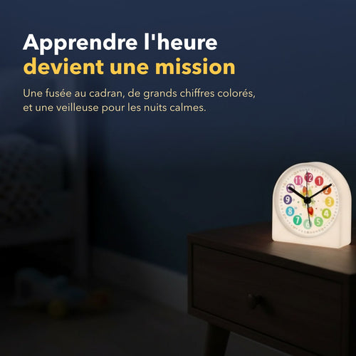 Réveil éducatif pour l'apprentissage en situation dans une chambre d'enfant