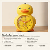 Réveil enfant canard coloré