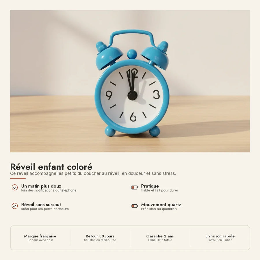 Réveil enfant coloré