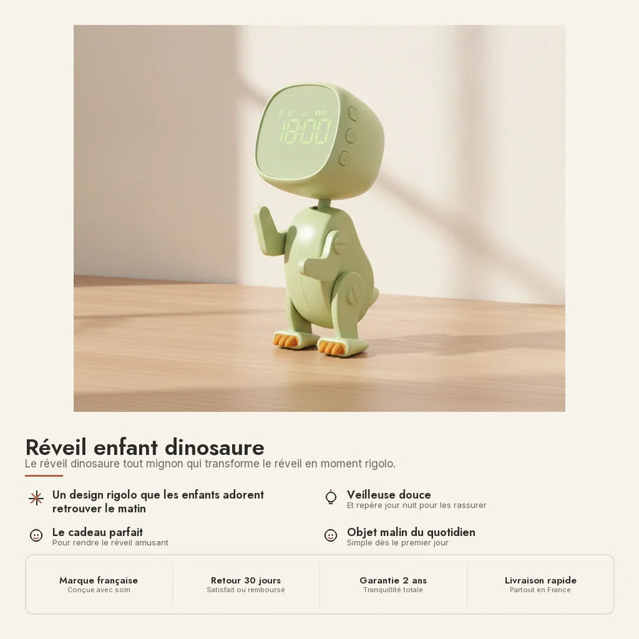 Réveil enfant dinosaure géant