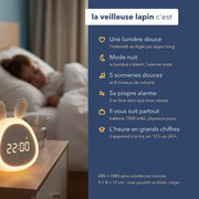 Les caractéristiques du réveil enfant éducatif veilleuse lapin