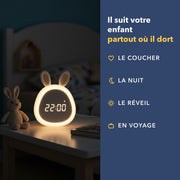 Le réveil enfant éducatif veilleuse lapin vous suit partout