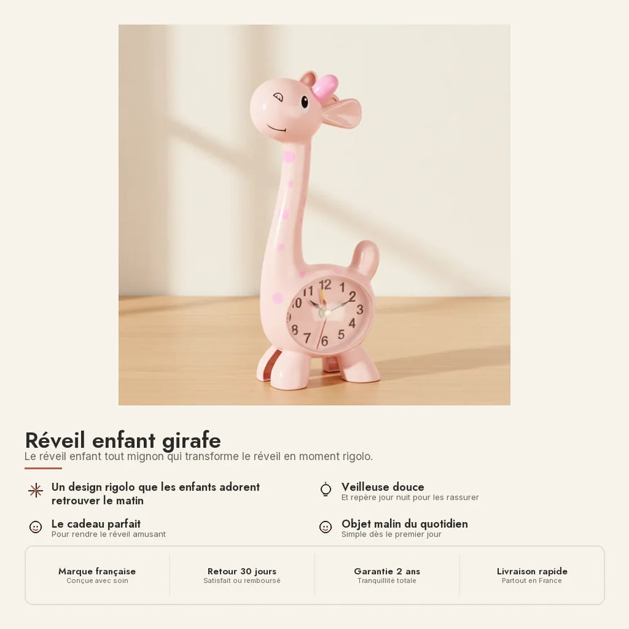 Réveil enfant girafe