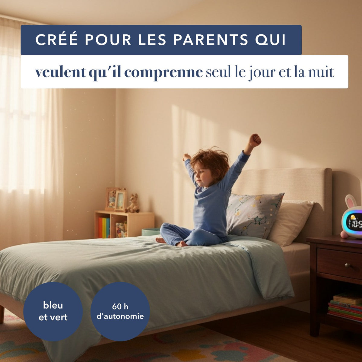 Réveil enfant jour et nuit lapin : pour quels parents il est fait