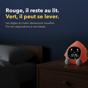 Réveil enfant jour et nuit pêche en situation dans une chambre d'enfant
