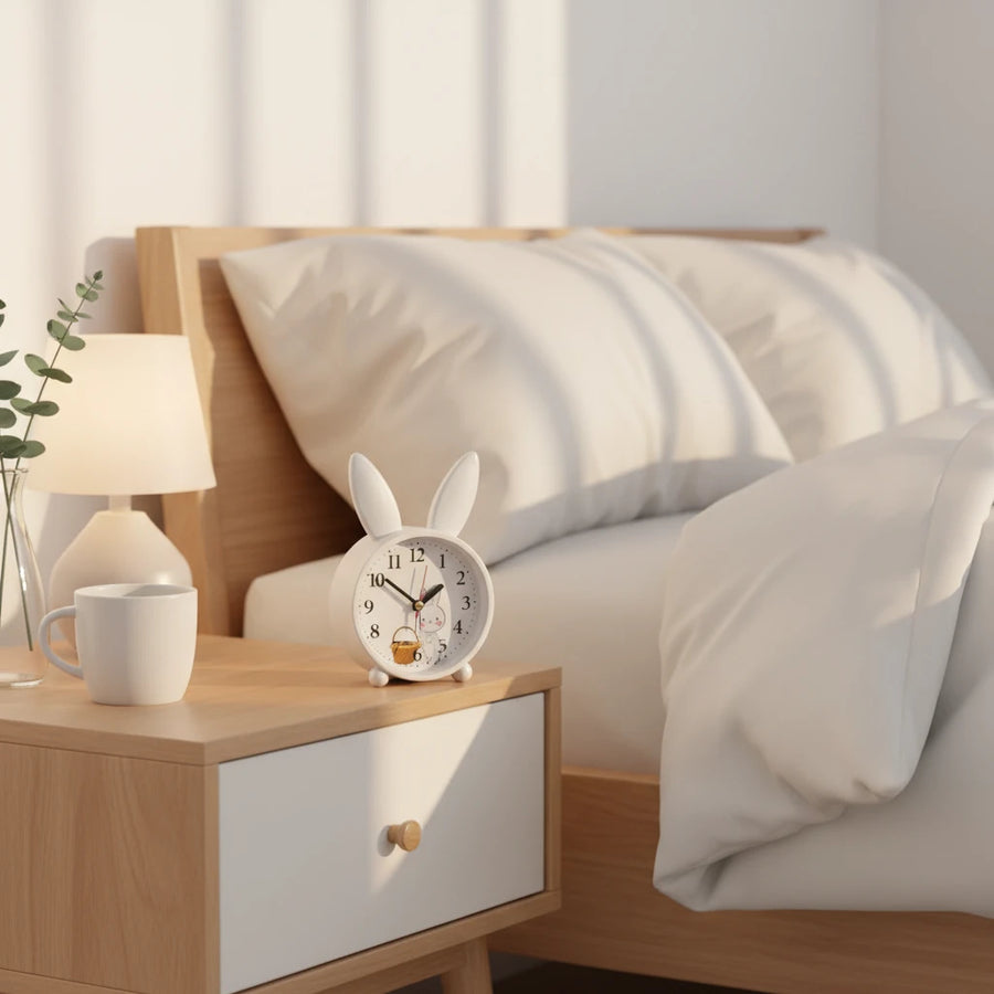 Réveil enfant lapin de chevet multicolore