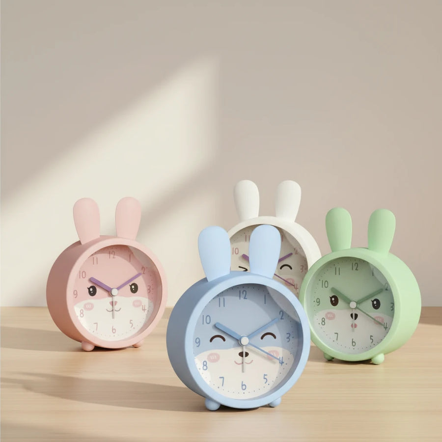Réveil enfant lapin rond