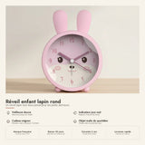 Réveil enfant lapin rond