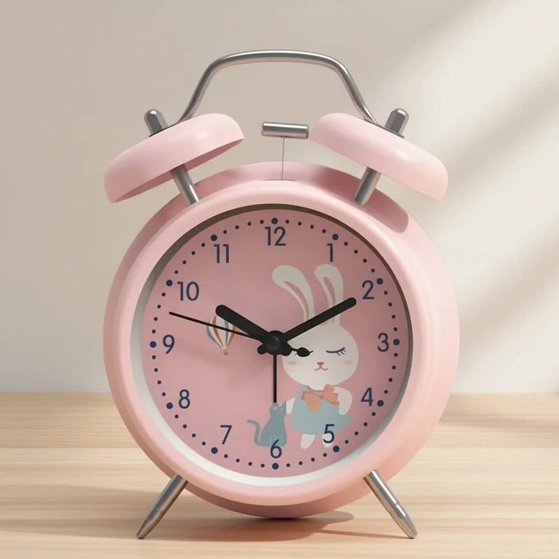 Réveil enfant lapin rose