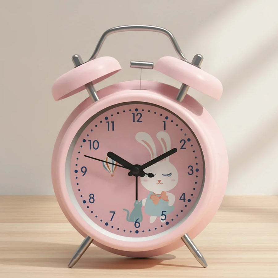 Réveil enfant lapin rose