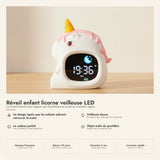 Réveil enfant licorne veilleuse LED
